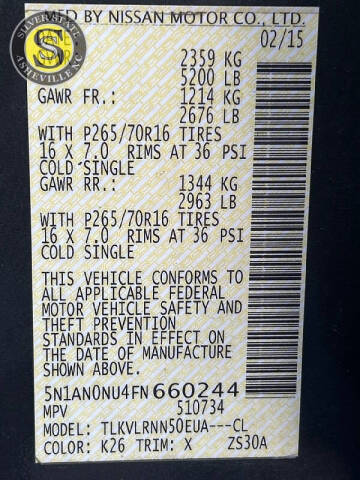 2015 Nissan Xterra S