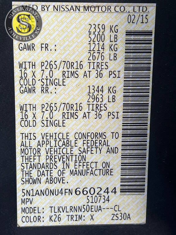 2015 Nissan Xterra S