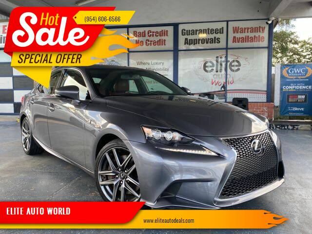 2014 Lexus IS 350 for sale at ELITE AUTO WORLD in Fort Lauderdale FL