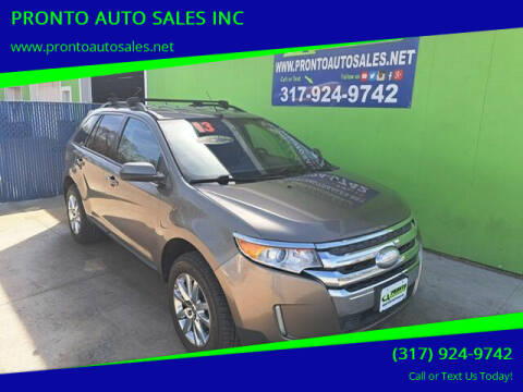 2013 Ford Edge for sale at PRONTO AUTO SALES INC in Indianapolis IN