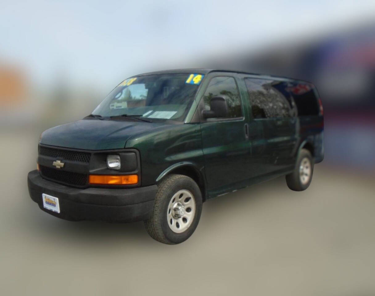 Green 2014 Chevrolet Express LS 1500 LS 1500 3dr Passenger Van 2
