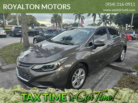 2017 Chevrolet Cruze for sale at ROYALTON MOTORS in Plantation FL