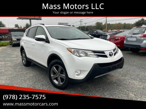2015 Toyota RAV4 for sale at Mass Motors LLC in Worcester MA