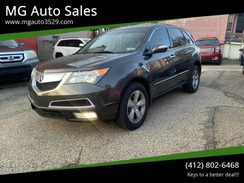 2012 Acura MDX for sale at MG Auto Sales in Pittsburgh PA