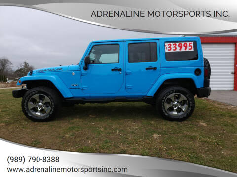 2017 Jeep Wrangler Unlimited for sale at Adrenaline Motorsports Inc. in Saginaw MI