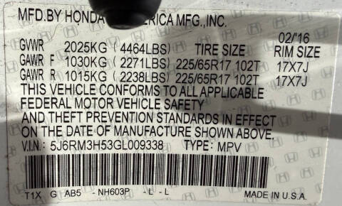 2016 Honda CR-V EX