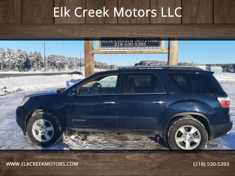 gmc acadia for sale in park rapids mn elk creek motors llc gmc acadia for sale in park rapids mn