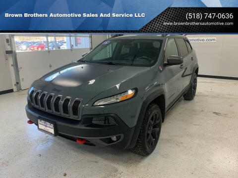 2015 Jeep Cherokee for sale at Brown Brothers Automotive Sales And Service LLC in Hudson Falls NY