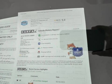 2018 Toyota Camry XLE