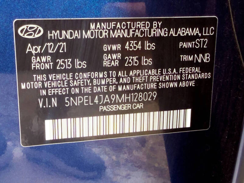 2021 Hyundai Sonata SEL