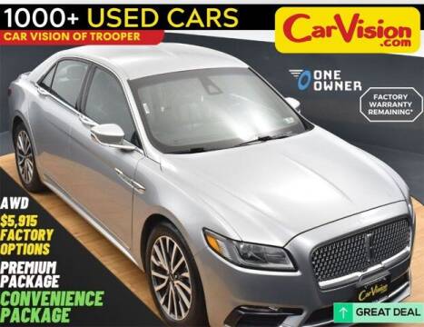 2020 Lincoln Continental for sale at Car Vision of Trooper in Norristown PA