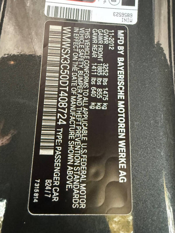 2013 MINI Coupe Cooper S