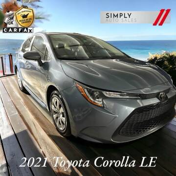 2021 Toyota Corolla for sale at Simply Auto Sales in Lake Park FL