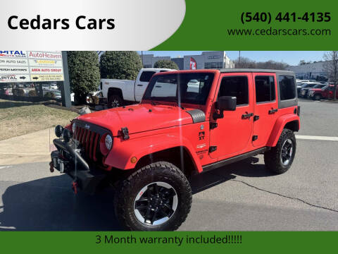 2013 Jeep Wrangler Unlimited for sale at Cedars Cars in Chantilly VA