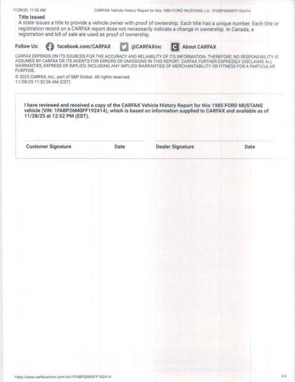 1985 Ford Mustang LX