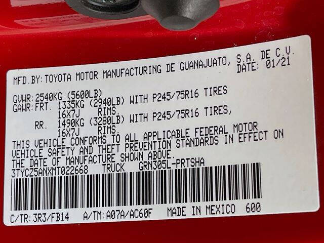 2021 Toyota Tacoma