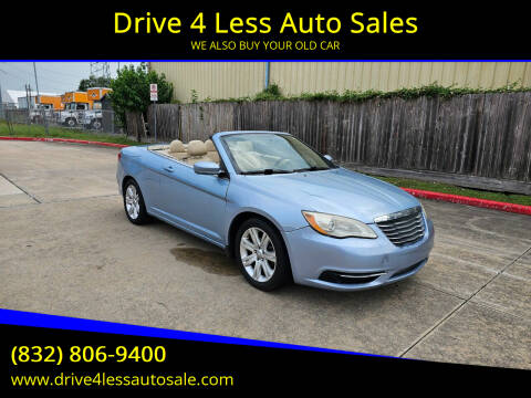 2012 Chrysler 200 for sale at Drive 4 Less Auto Sales in Houston TX
