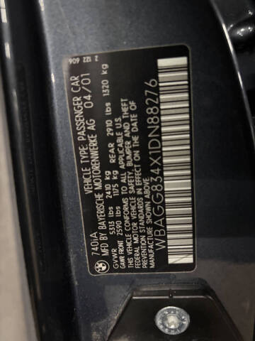 2001 BMW 7 Series 740i