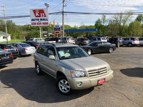 2002 Toyota Highlander for sale at KB Auto Mall LLC in Akron OH