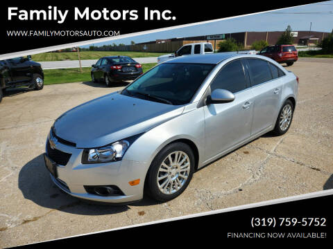 2013 Chevrolet Cruze for sale at Family Motors Inc. in West Burlington IA
