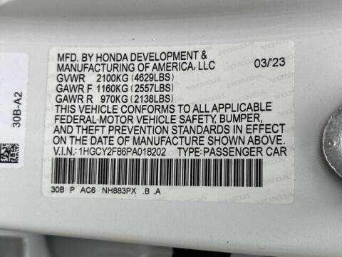 2023 Honda Accord Hybrid Touring