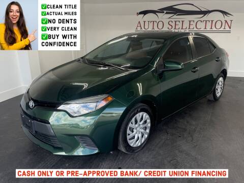 2014 Toyota Corolla for sale at Auto Selection Inc. in Houston TX