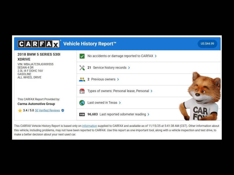 2018 BMW 5 Series 530i xDrive