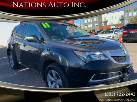2011 Acura MDX for sale at Nations Auto Inc. in Denver CO