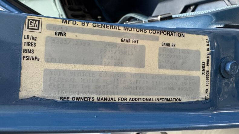 1987 Chevrolet R/V 10 Series