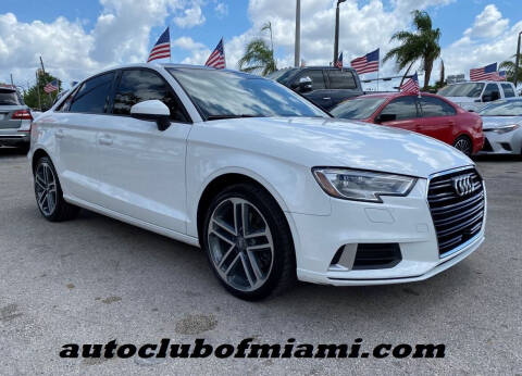 2017 Audi A3 for sale at AUTO CLUB OF MIAMI, INC in Miami FL