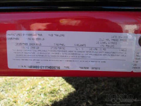 2026 Rice Trailers Single Axle Utility SST8212
