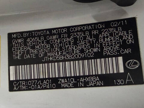 2011 Lexus CT 200h Premium