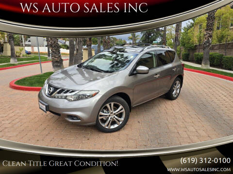 2011 Nissan Murano for sale at WS AUTO SALES INC in El Cajon CA