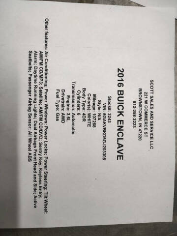 2016 Buick Enclave Leather