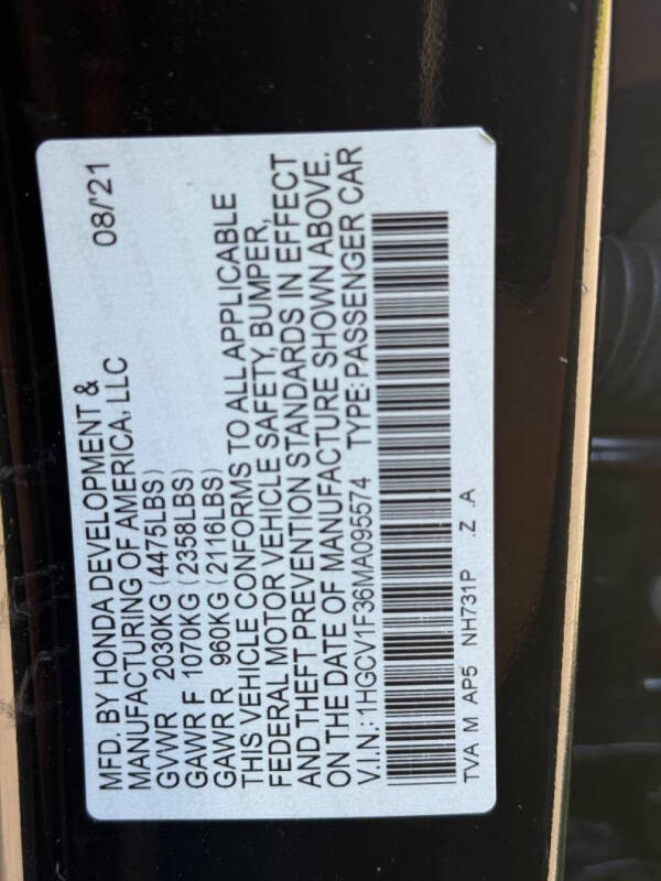 2021 Honda Accord Sport