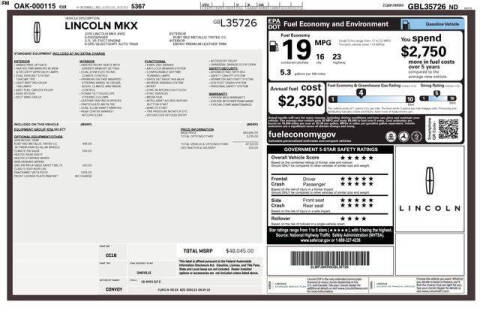 2016 Lincoln MKX Select