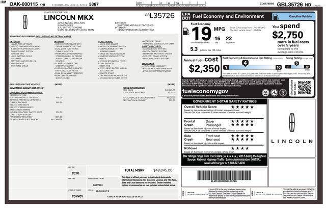 2016 Lincoln MKX Select