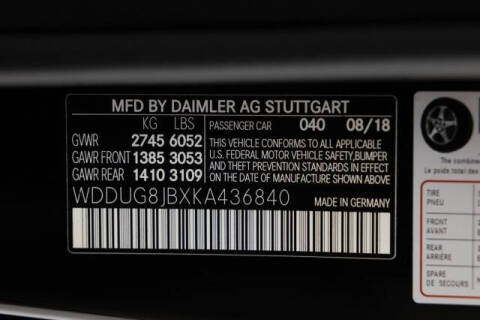 2019 Mercedes-Benz S-Class AMG S 63