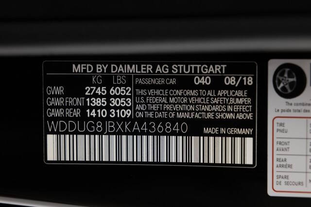 2019 Mercedes-Benz S-Class AMG S 63