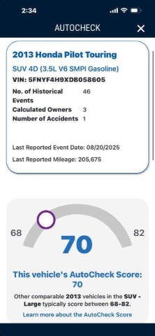 2013 Honda Pilot Touring