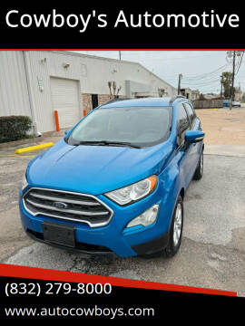 2020 Ford EcoSport for sale at Cowboy's Automotive in Houston TX