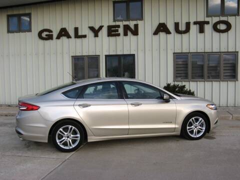 2018 Ford Fusion Hybrid for sale at Galyen Auto Sales in Atkinson NE