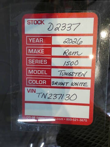 2026 RAM 1500 Tungsten