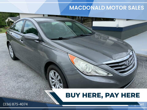 2013 Hyundai Sonata for sale at MacDonald Motor Sales in High Point NC