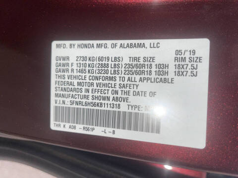 2019 Honda Odyssey EX