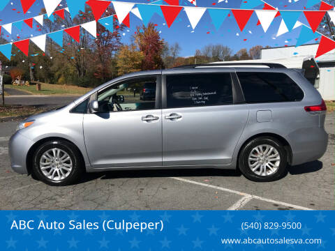2011 Toyota Sienna for sale at ABC Auto Sales in Culpeper VA