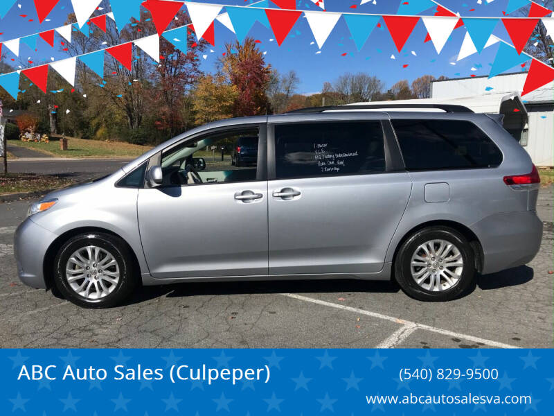 2011 Toyota Sienna for sale at ABC Auto Sales 2 locations (540) 829-9500 in Culpeper VA