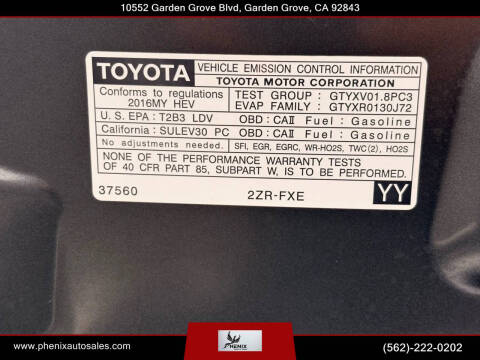 2016 Toyota Prius Two