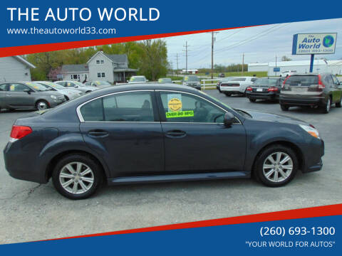 2011 Subaru Legacy for sale at THE AUTO WORLD in Churubusco IN