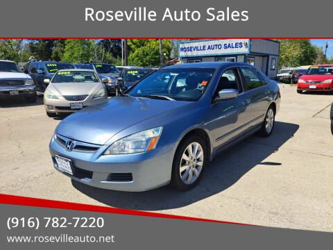 2007 Honda Accord for sale at Roseville Auto Sales in Roseville CA